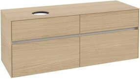 V&B Waschtischunterschrank Collaro in Nordic Oak mit Waschbeckenanschluss links, B/T/H: 140 x 54,8 x 50 cm - Bild 1