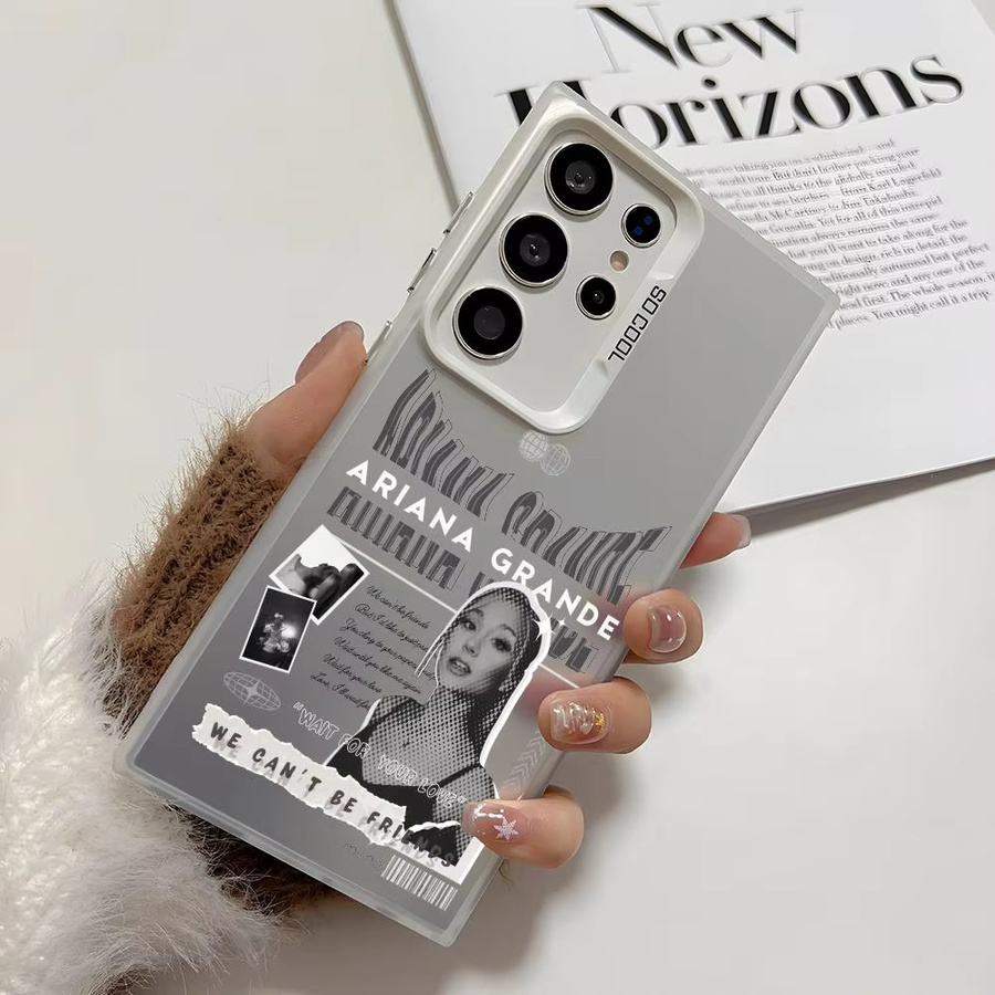 Silberne Ariana Grande Handyhülle aus Silikon für Samsung Galaxy S25 Edge S24 S23 S22 S21 S20 Ultra - Bild 2