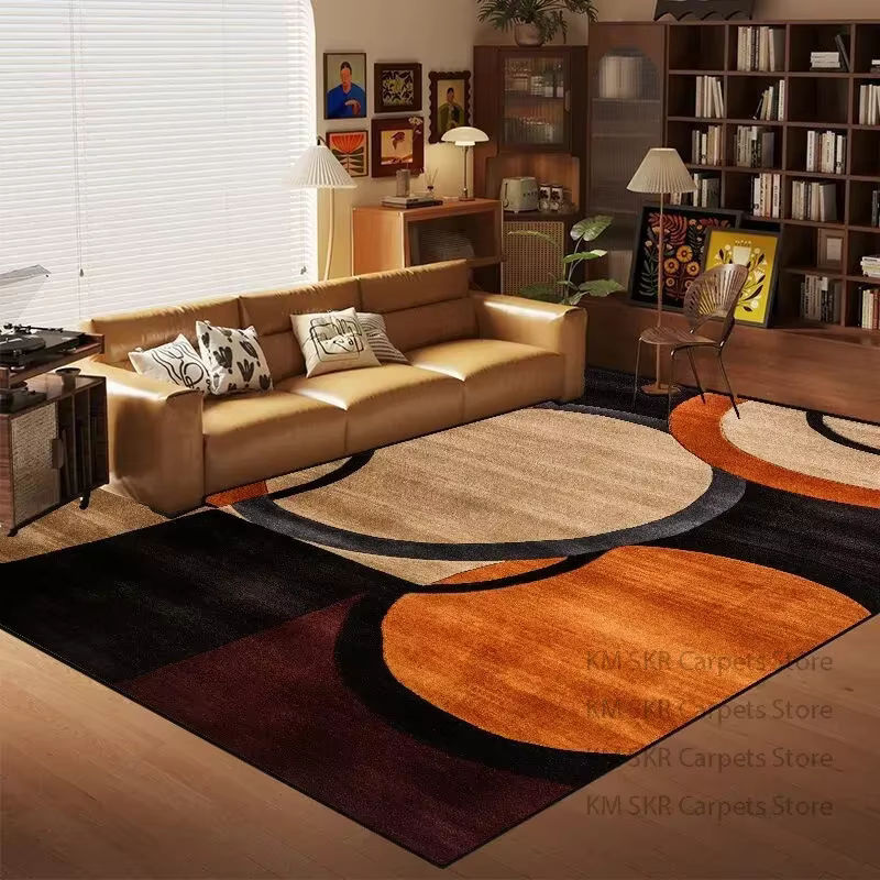 LYAHKAE Nordic Wohnzimmer Teppich mit geometrischem Design in Multicolor, weiche rutschfeste Fußmatte für Wohnzimmer und Schlafzimmer - Bild 4