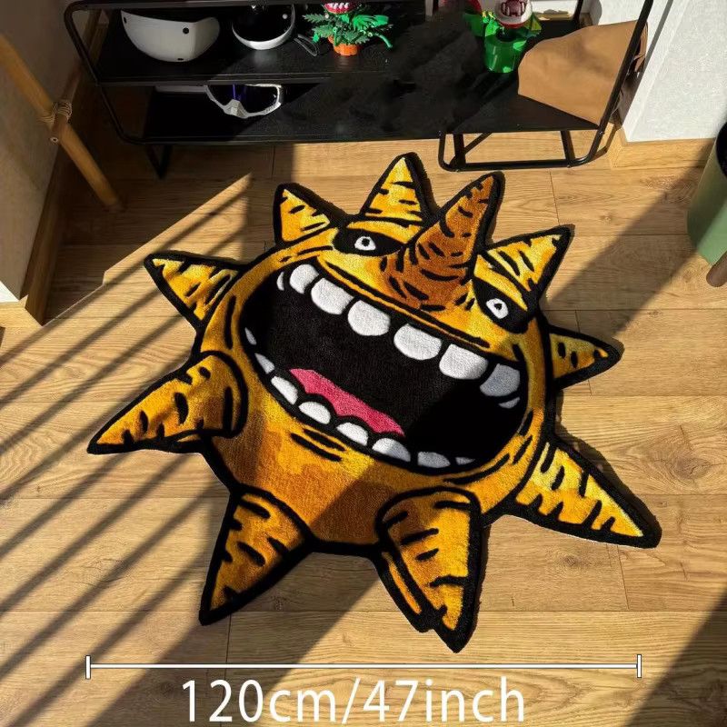 VIKAMA Anime-Stil Sonnen-Druckteppich in Multicolor für Wohnzimmer und Schlafzimmer - Bild 2