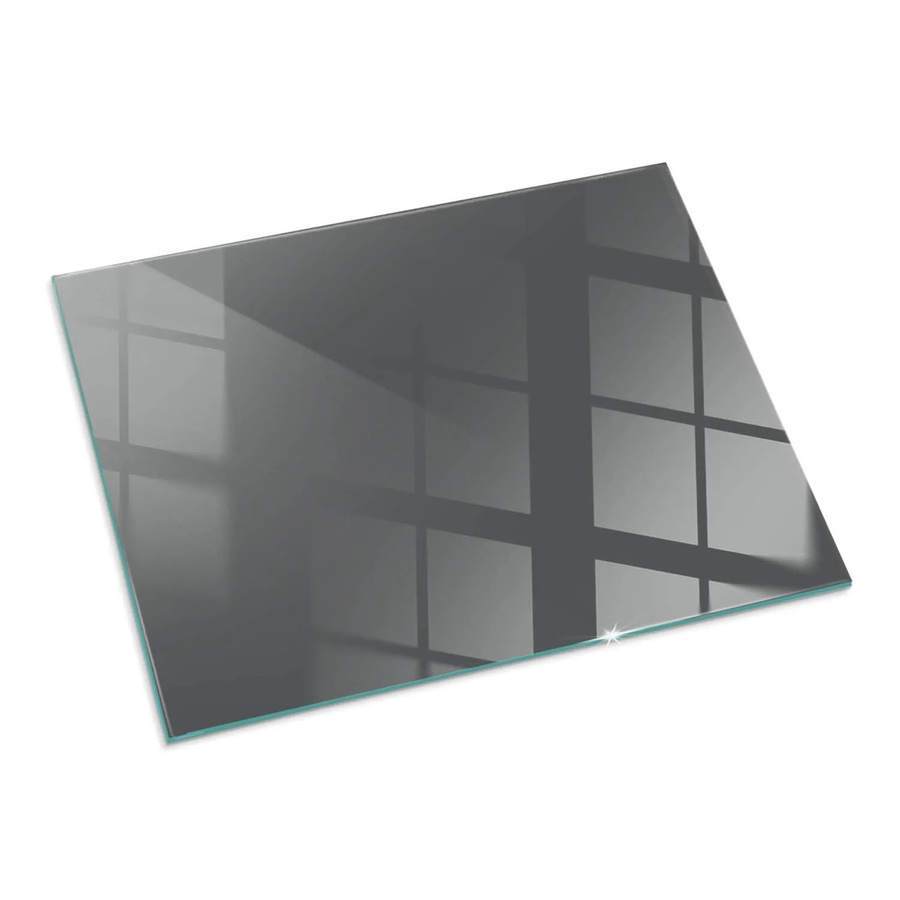Tulup Glasplatte für Kamin und Kaminofen in Grau, B/T: 80 x 60 cm - Bild 2