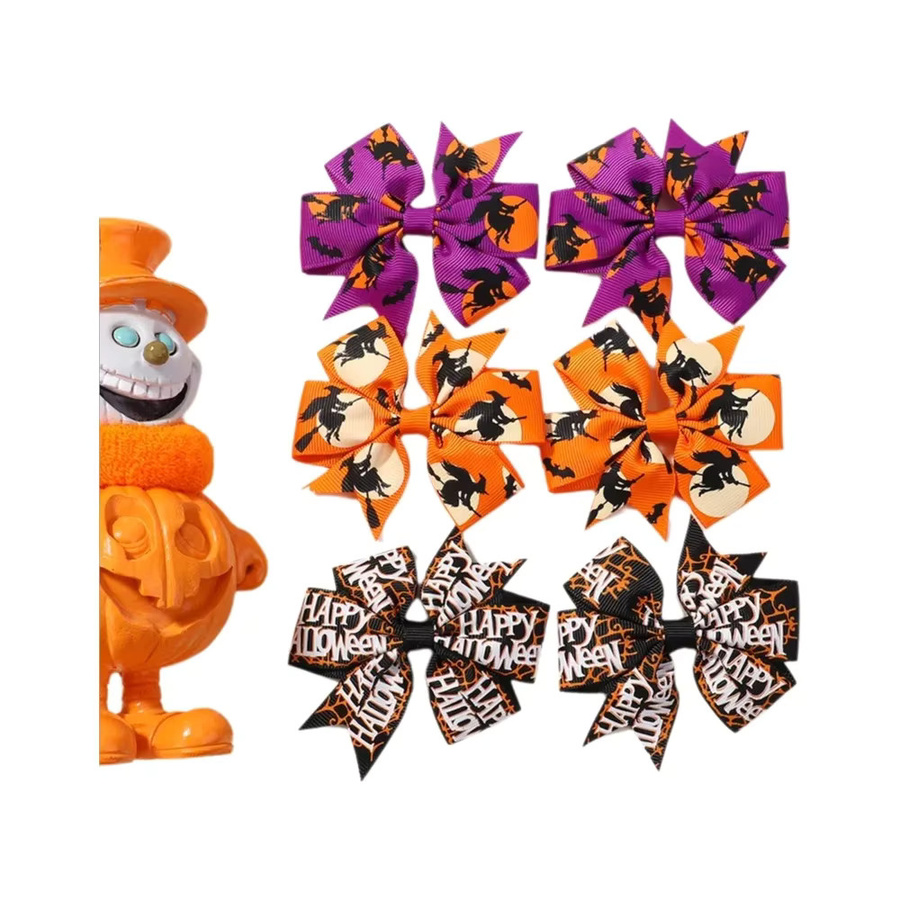 KIDS BOWS Haar Clips für Kinder, 6er-Set, Halloween Motiv - Bild 3