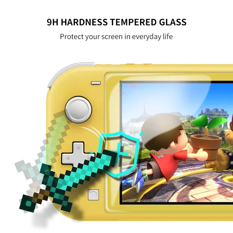 2er-Set Displayschutzfolie aus gehärtetem Glas für Nintendo Switch Lite und Nintendo Switch OLED, transparent und ultra-dünn - Bild 2