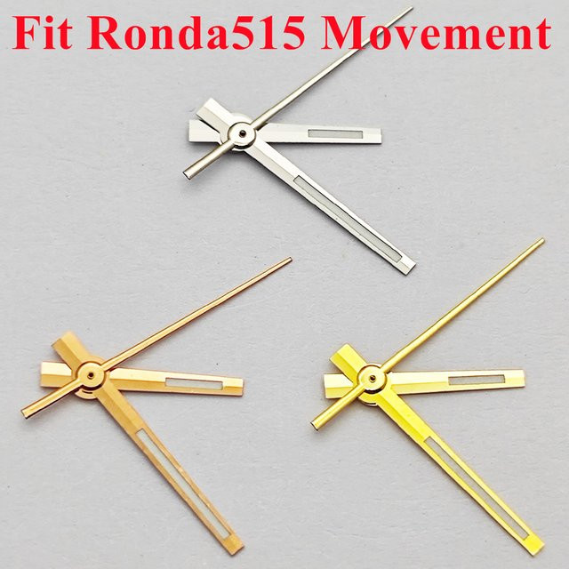 RICHUS Uhrzeiger Ronda 515, Silber Gold Roségold, Grün leuchtend, Unisex - Bild 1