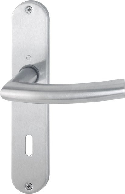 Hoppe Schild-Garnitur Narvik aus Edelstahl in Silber Matt mit Schraubbefestigung - Bild 1
