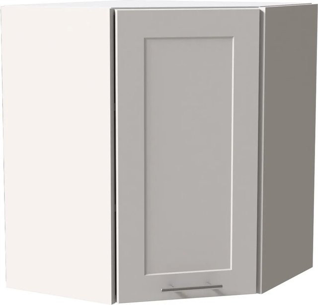 Feldmann-Wohnen Eckhängeschrank Oslo Weiß Matt mit Soft-Close-Türen und Regalböden, B/T/H: 60 x 60 x 72 cm - Bild 1