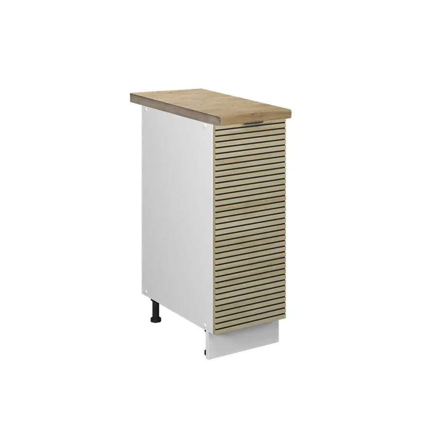 Vicco Apothekerschrank Fame-Line Weiß Eiche mit Arbeitsplatte B/T/H: 30 x 30 x 30 cm - Bild 3