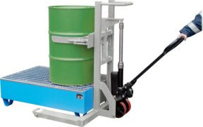 Bauer Südlohn Fassheberoller FHR 600 K aus Stahl, verzinkt, für 200 l Fässer, B/T/H: 112,5 x 100,0 x 133,0 cm - Bild 1
