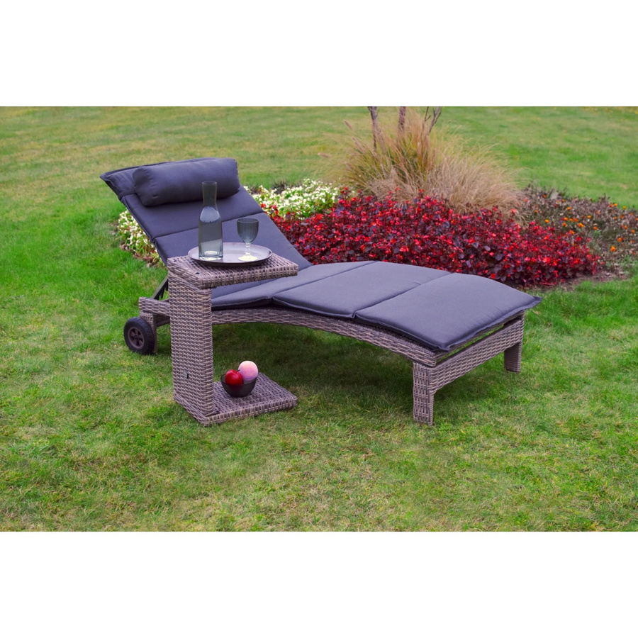 Merxx Lounge-Gartenmöbel-Set Andalusia 2-teilig in Grau aus Aluminium und Kunststoffgeflecht - Bild 2