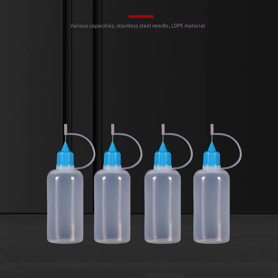 MLDCZS PE-Kunststoff-Applikatorflaschen mit Nadelspitzenkappen, transparente nachfüllbare Tropferflaschen für Öl, 5 ml bis 120 ml - Bild 3