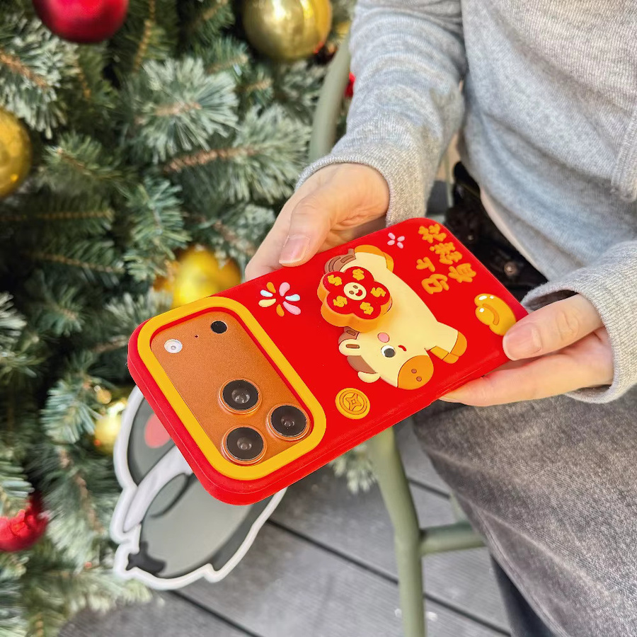 Rotierende Handyhülle für iPhone 13 bis iPhone 17 Pro Max in Rot zur Stressbewältigung - Bild 4