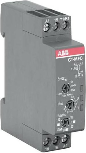 ABB CT-MFC.12 Zeitrelais 1SVR508020R0000 Grau für DIN-Schiene mit Zeitbereich 0,05 - 360000s - Bild 1