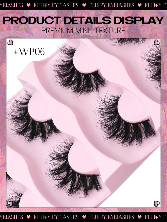 VELTRINAY Künstliche Wimpern, 5 Paar, Volumen, Natürlich - Bild 3