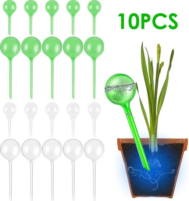10er Set Automatische Bewässerungssystem Tropf Bewässerung Stakes aus transparentem PVC für Blumen mit 60ml und 250ml Füllmenge - Bild 1
