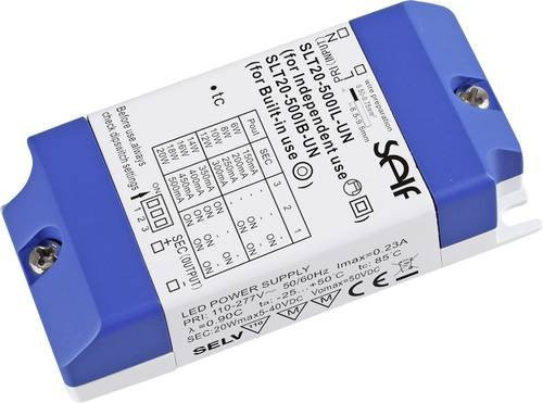 Self Electronics SLT20-500IL-UN LED-Treiber Konstantstrom 20W 150-500mA 2.0-42.0 V/DC nicht dimmbar weiß - Bild 1