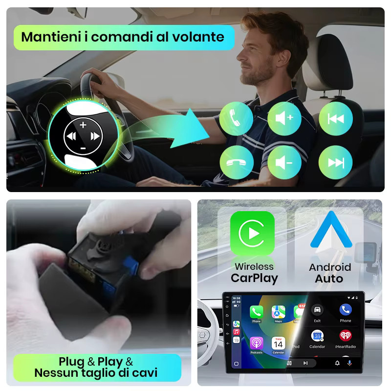 Junsun Android 13 Autoradio für Opel Astra K 2015-2019 mit 9 Zoll Display, 4GB RAM, 64GB Speicher, GPS, Bluetooth, Carplay und Rückfahrkamera Unterstützung, Schwarz - Bild 2