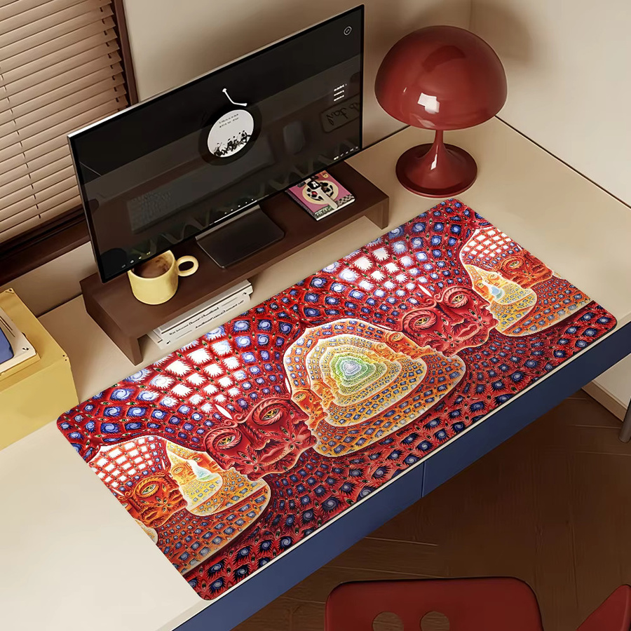 Art Alex Grey Mauspad als rutschfeste Schreibtischunterlage in Grau und Multicolour für PC und Laptop - Bild 3