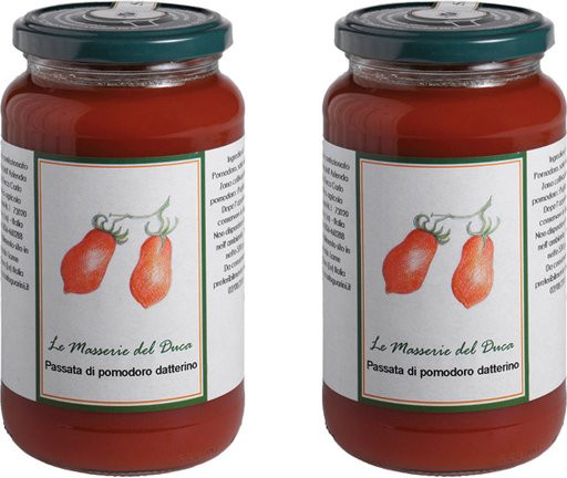 Le Masserie del Duca Passierte Datteltomaten mit Meersalz 2 x 530 g - Bild 1