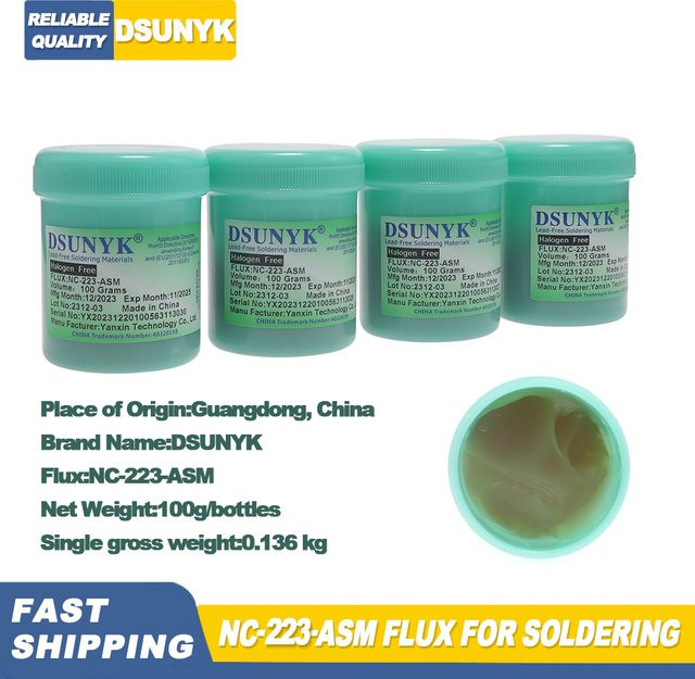 dsunyk NC-223-ASM Flussmittel Lötpaste für BGA und SMD Lötarbeiten - Bild 1