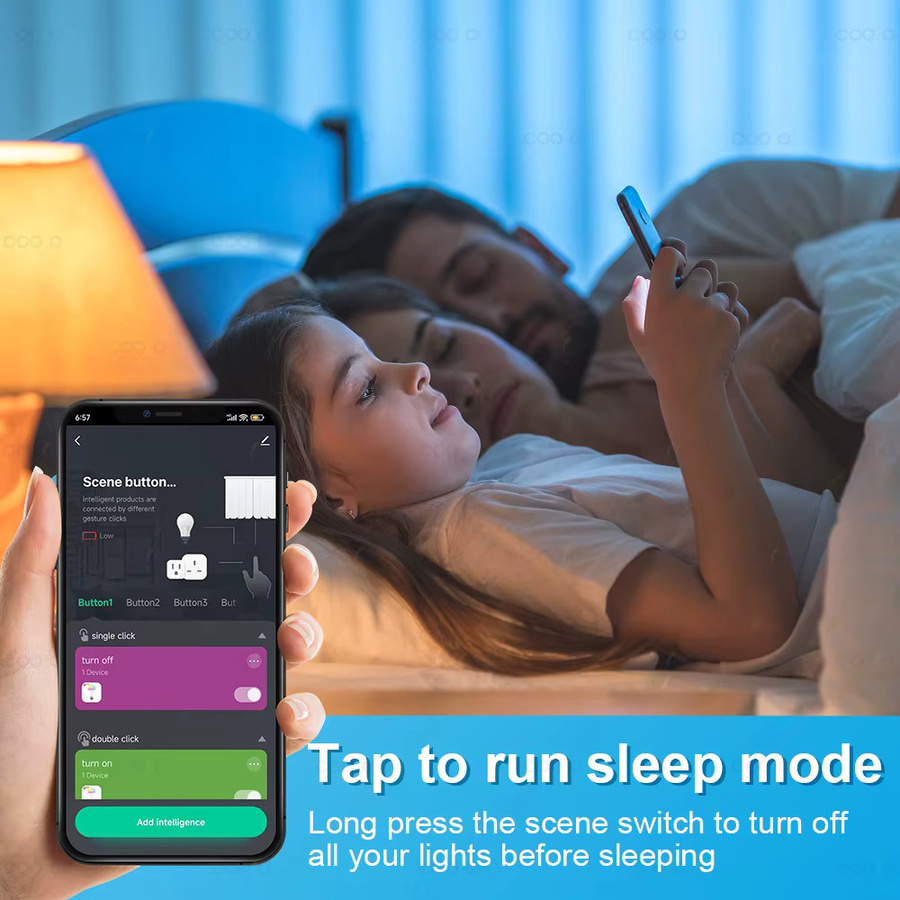 Coolo Tuya ZigBee 4-Gang-Szenenschalter in Weiß zur smarten Beleuchtungssteuerung via Smart Life App - Bild 4