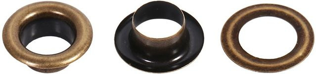 Igeteck 100 Sets Runde Ösen aus Messing in Bronze, Schwarz, Gold und Weiß, Durchmesser: 8 mm - Bild 1