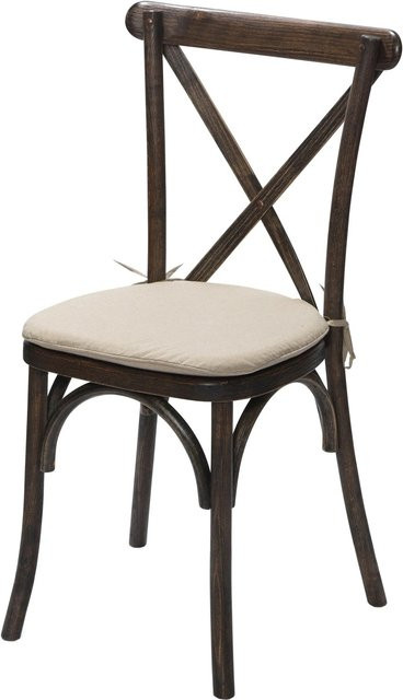 Feros Sitzkissen gepolstert für Crossback Stühle, 7er Pack, Ecru, B/L/H: 42 x 46 x 2 cm - Bild 1