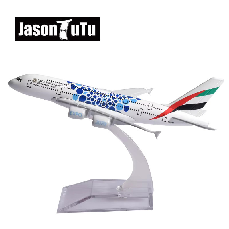 JASON TUTU Emirates Airbus A380 Flugzeugmodell, Metall, Maßstab 1:400 - Bild 2
