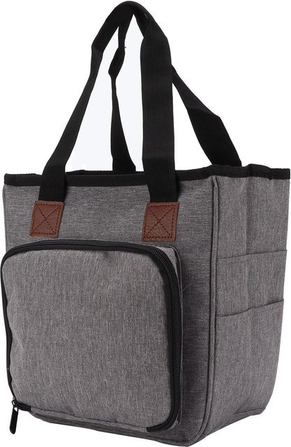 Multifunktionale Igeteck Stricktasche aus Oxford-Gewebe zur Aufbewahrung von Häkelnadeln und Nadeln in Grau und Schwarz - Bild 1