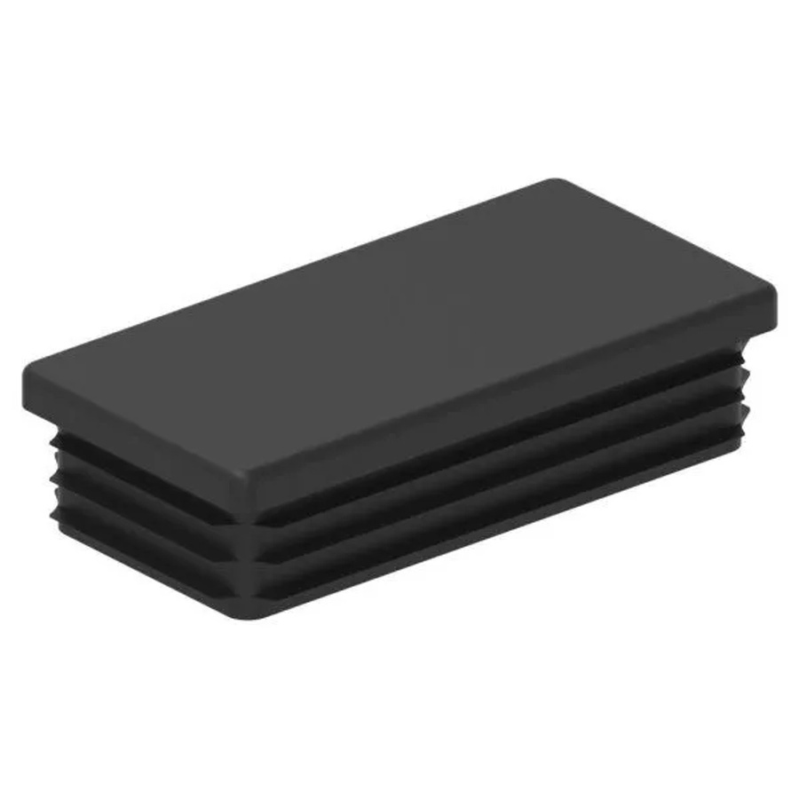FeNau Einsteckkappe aus Kunststoff für Rechteckrohr, Farbe: Schwarz, B/T/H: 80 x 40 x 8 mm - Bild 2