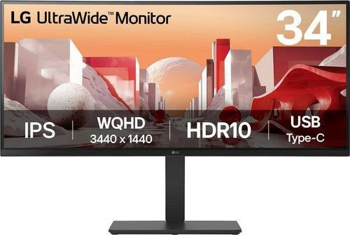 LG Electronics 34BA75QE-B LCD-Monitor, 34 Zoll, 86,4 cm, QHD 1440p, IPS-Panel, Schwarz - Bild 1