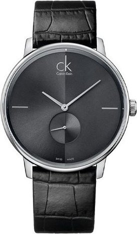 Calvin Klein Armbanduhr, Quarz, Leder, 41 mm, Grau, Herren - Bild 1