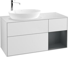 V&B Waschtischunterschrank Finion in Weiß Lack, Breite: 120 cm, Tiefe: 50,1 cm, Höhe: 50,1 cm - Bild 1