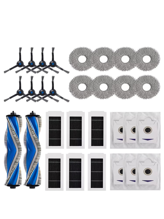 Ersatzteil-Set für Ecovacs X5 OMNI und X5 PRO OMNI: Staubbeutel, Hauptseitenbürste, Filter und Mopp-Zubehör - Bild 3