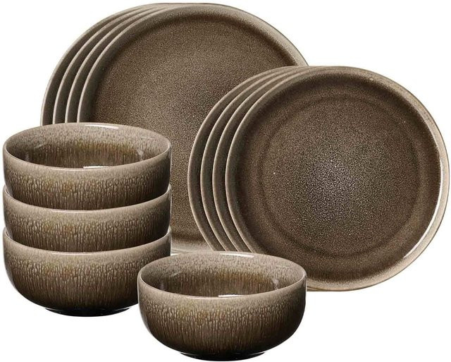 Ritzenhoff & Breker Eda Basic-Set 12-teilig aus Steingut in Umbra/Mehrfarbig - Bild 1