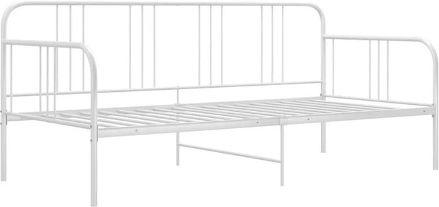 vidaXL Schlafsofa Bettgestell aus Metall in Weiß, B/T/H: 90 x 200 cm - Bild 1