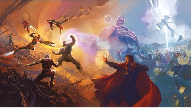 Komar Vliesfototapete Avengers Epic Battles Two Worlds, Multicolor, B: 500 cm, H: 280 cm - Bild 1