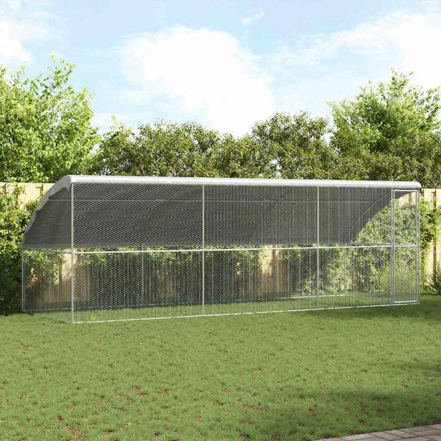 Yiwydaa Hühnerstall 3 Stück aus verzinktem Stahl in Silber, B/T/H: 600 x 200 x 200 cm - Bild 1