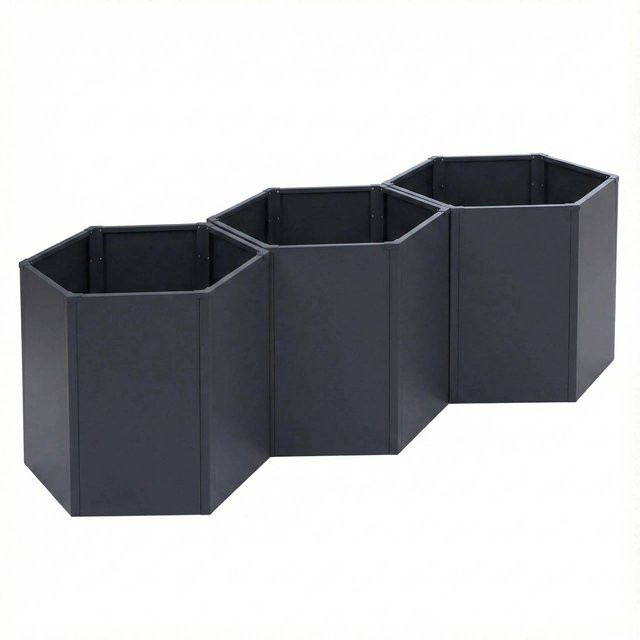 3er-Set MCW Hochbeet P64 aus Stahl in Anthrazit, H: 77 cm, B: 264 cm, T: 100 cm - Bild 2
