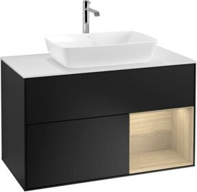 V&B Waschtischunterschrank Finion 100 Wandbeleuchtung in Weiß lackiert B/T/H: 100 x 50,1 x 50,1 cm - Bild 1