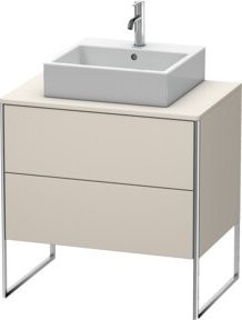 Duravit Waschtischunterschrank XSquare Beige, stehend mit 2 Auszügen, B: 80 cm, T: 54,8 cm, H: 77,8 cm - Bild 1