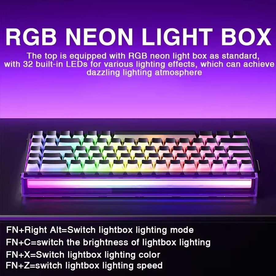 AULA HERO 68 HE Gaming-Tastatur in Weiß mit magnetischen Hall-Effect-Schaltern, 60% Layout, RGB-Beleuchtung, Hot-Swap und 8K Returnrate für E-Sport-Gamer - Bild 2