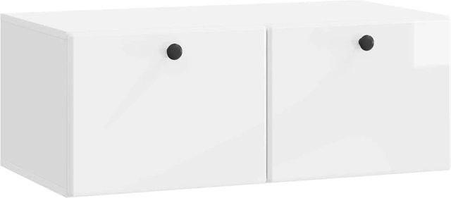 vidaXL Wandmontierter TV-Schrank in Hochglanz Weiß, B/T/H: 78,5 x 41 x 30 cm - Bild 1