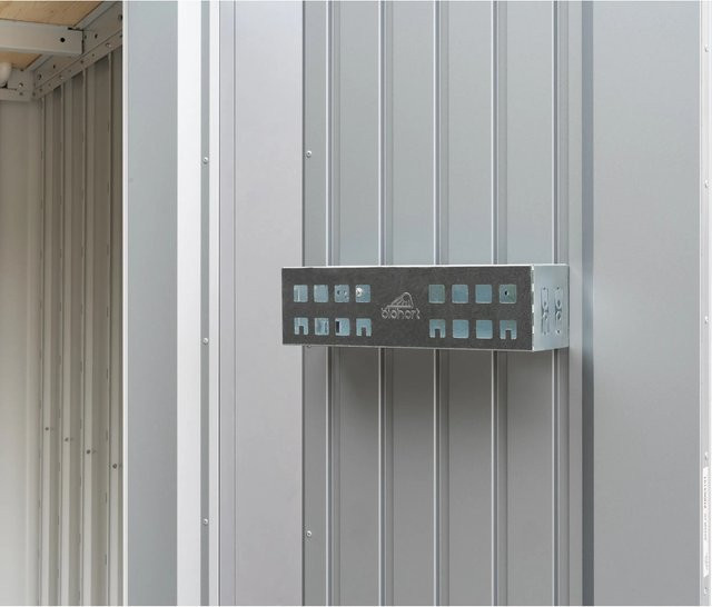 Biohort Aufbewahrungskorb für Gerätehäuser und Geräteschränke, 2 Stück, grau, B/H/T: 34 x 9,5 x 10 cm - Bild 1