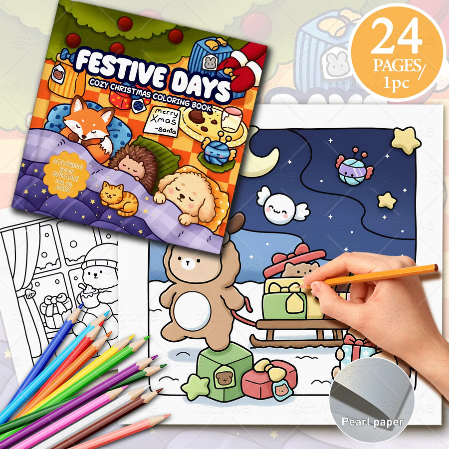 FESTIVE DAYS COZY CHRISTMAS Malbuch für Erwachsene in Multicolor mit 24 Seiten - Bild 2