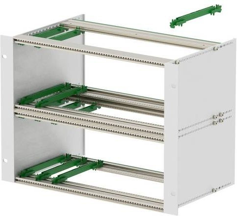 Bopla BGT 22660.Pi 19 Zoll Baugruppenträger aus Aluminium in Weiß, B/T/H: 37,6 x 26,6 x 21,8 cm - Bild 1