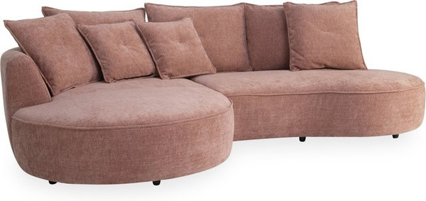 Polsterecke MOUTIQUE LIZ in Pink, modernes L-Shape Sofa aus Chenille-Stoff, B/T/H: 287 x 143 x 66 cm
