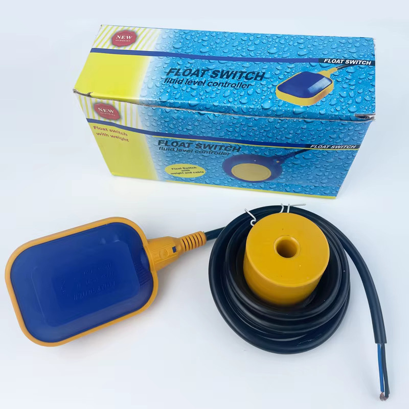 QHJIA Wasserstandsschalter mit wasserdichtem Anschluss, automatischer Pumpen-Flüssigkeitsstandsensor für Wassertank und Turm, 220V 380V, gelb, 2-5m Kabel - Bild 2