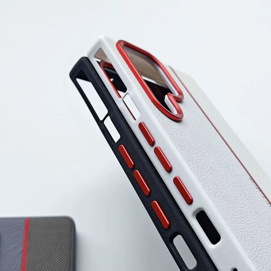 ZTE Nubia Red Magic 11 Air Case Modische Hartschalenhülle aus PU-Leder für Red Magic 11 Pro+ und 11AIR in Schwarz und Weiß - Bild 2