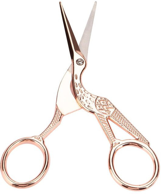 DIYelecs Vintage-Nähschere aus Edelstahl in Beige und Gold für Handwerk und DIY - Bild 1