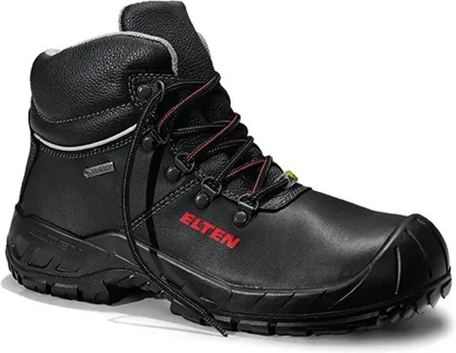 Elten Sicherheitsschnürstiefel Renzo GTX Mid S3 ESD in Schwarz-Grau aus Rindleder Größe 46 - Bild 1